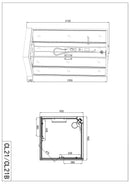 Complete Douchecabine Vierkant 90x90x215 Kitvrij Miami