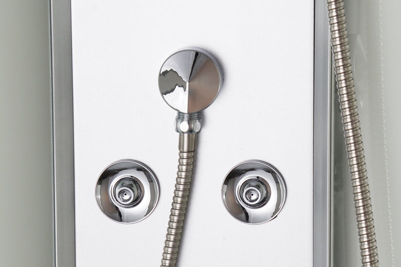 Relax wit gesloten douchecabine 90x90x215 kitvrij kwartrond