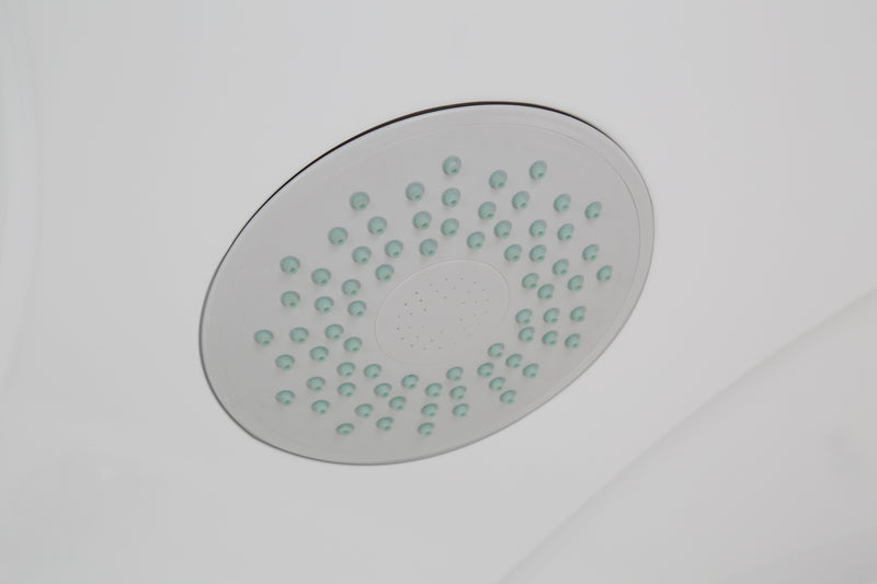 Relax wit gesloten douchecabine 90x90x215 kitvrij kwartrond