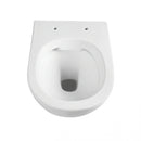 Verkort Rimless Wandcloset 49cm Boedapest Glans Wit inclusief zitting