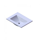 Wastafel Paris 60x46 cm met of zonder kraangat zwart/wit/mat wit