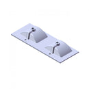 Wastafel Paris 120x46 cm met of zonder kraangat zwart/wit/mat wit