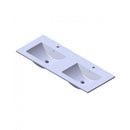 Wastafel Paris 120x46 cm met of zonder kraangat zwart/wit/mat wit