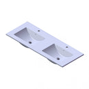 Wastafel Paris 120x46 cm met of zonder kraangat zwart/wit/mat wit