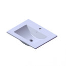 Wastafel Paris 60x46 cm met of zonder kraangat zwart/wit/mat wit