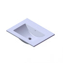 Wastafel Paris 60x46 cm met of zonder kraangat zwart/wit/mat wit