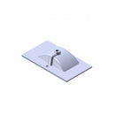 Wastafel Paris 80x46 cm met of zonder kraangat zwart/wit/mat wit