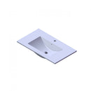 Wastafel Paris 80x46 cm met of zonder kraangat zwart/wit/mat wit