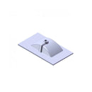 Wastafel Paris 90x46 cm met of zonder kraangat zwart/wit/mat wit