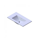 Wastafel Paris 80x46 cm met of zonder kraangat zwart/wit/mat wit