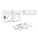 RAMZES 634 Hydromassage Bad - 1680x850x660 mm