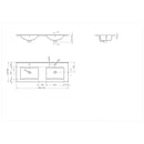 Wastafel Paris 120x46 cm met of zonder kraangat zwart/wit/mat wit