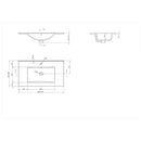 Wastafel Paris 80x46 cm met of zonder kraangat zwart/wit/mat wit