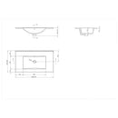 Wastafel Paris 80x46 cm met of zonder kraangat zwart/wit/mat wit