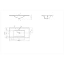 Wastafel Paris 90x46 cm met of zonder kraangat zwart/wit/mat wit