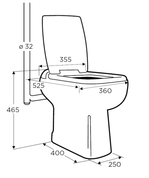Sanibroyeur Sanicompact closetpot met fecaliënvermaler incl. wc bril