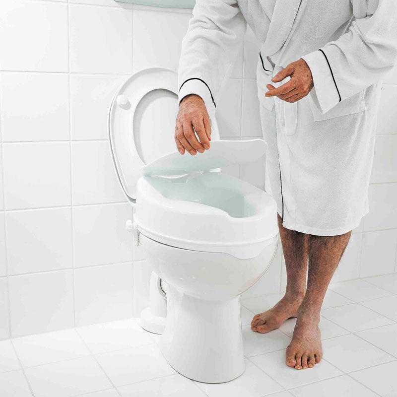 Verhoogde Toiletzitting 10cm met Deksel Wit