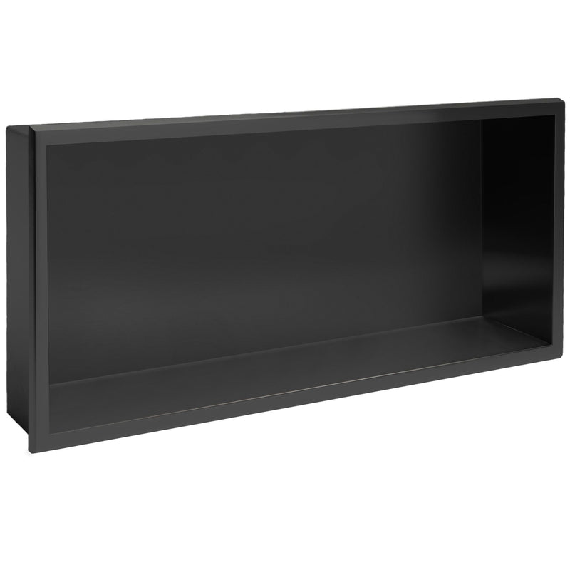 bathroom shelf 30x60 black matt