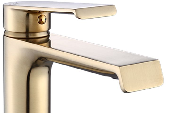 Wastafelkraan Rea Hass Gold Brush High