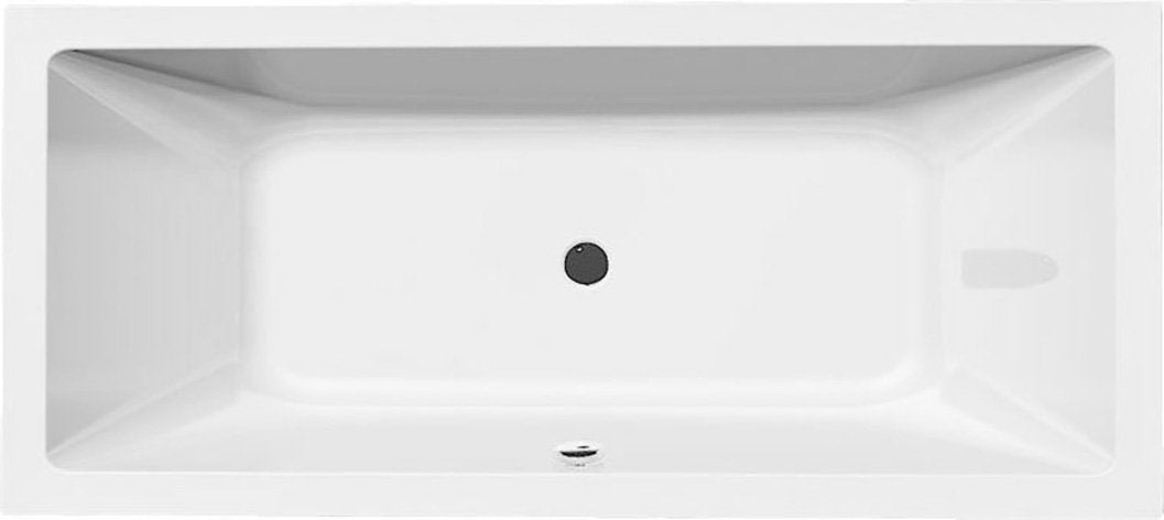 Aqualine Nisa Tweepersoons Rechthoekig Ligbad 180x80 cm Wit afbeelding 1
