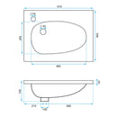 Inbouwwastafel Rea SELENA 60 - View 6