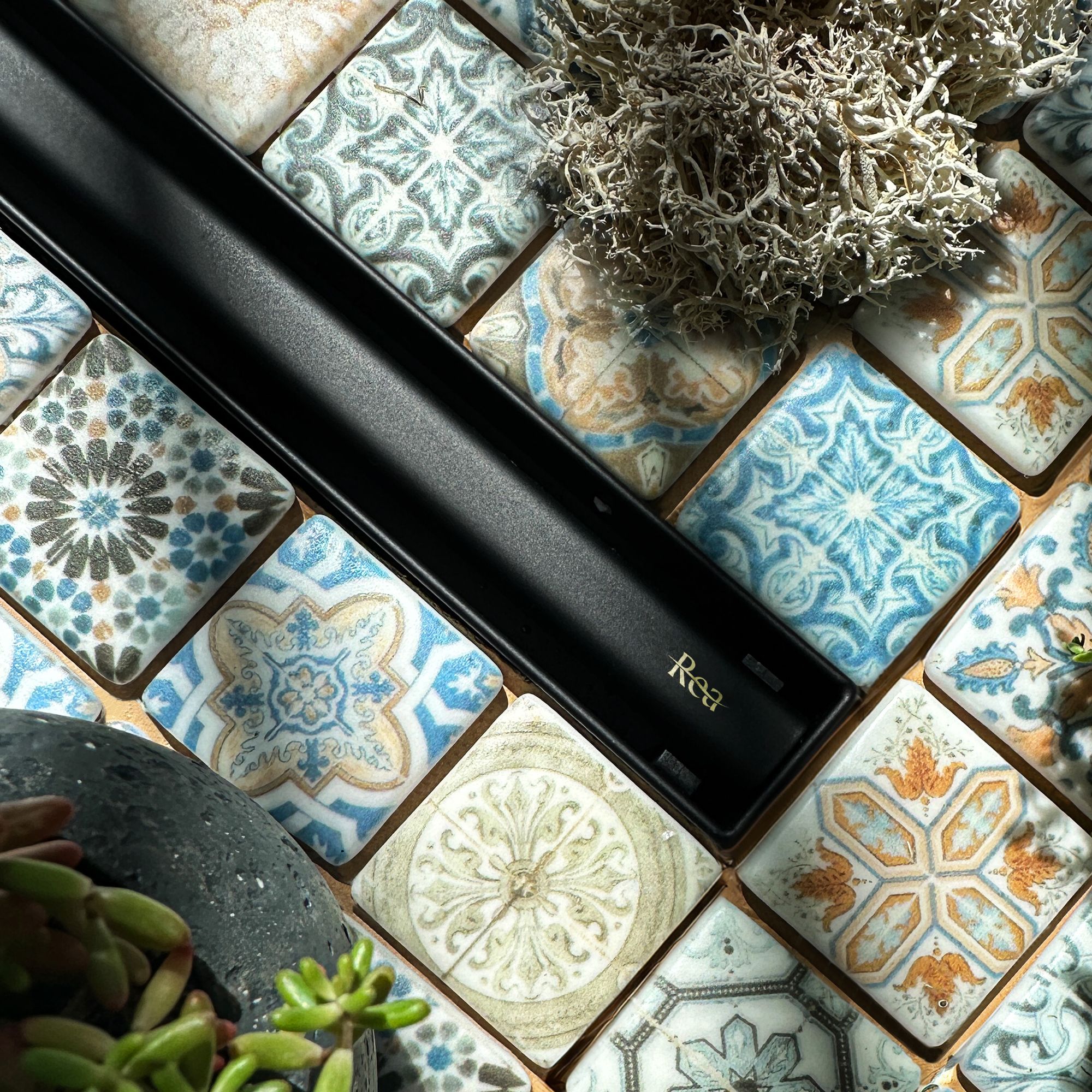 Lineaire afvoer Rea Neox Slim Pro Black 80