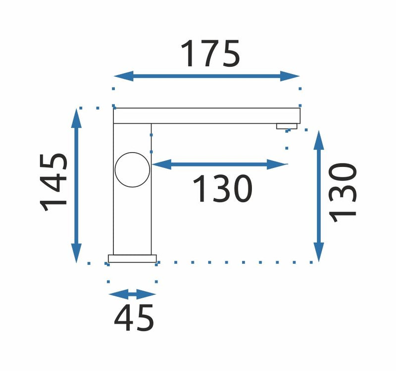 Wastafelkraan Rea Tap Black Low - View 8