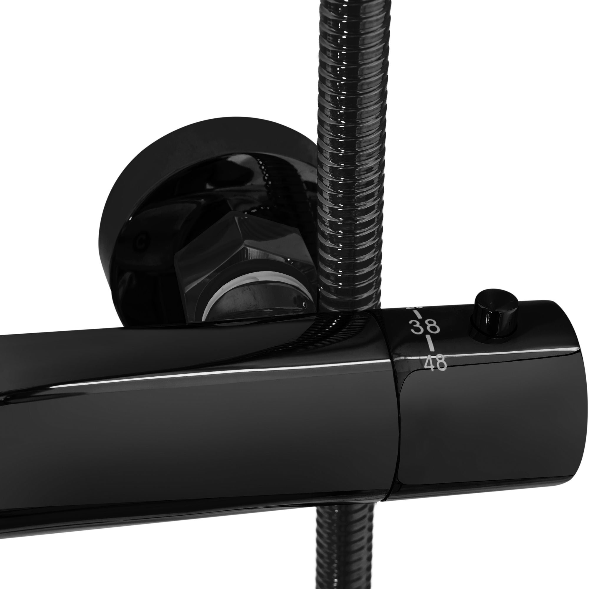 Doucheset REA Lungo Black Metallic Met Thermostaat