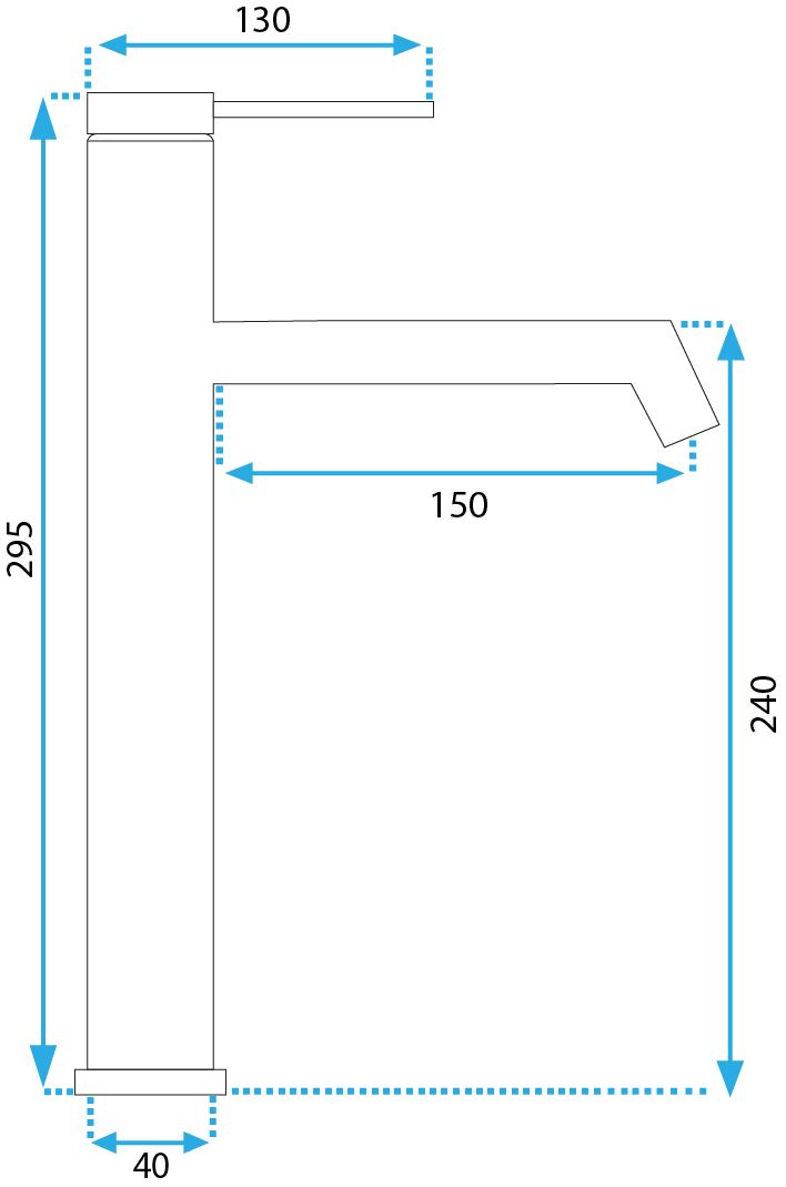 Wastafelkraan Rea Foss Brush Steel High - View 7