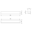 Abeline Rockstone Solid Surface Planchet Wit Mat 60x9 Cm - Maattekening