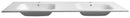 Sapho Meubelwastafel 160x50x15 Cm Gegoten Marmer Wit