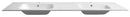 Sapho Meubelwastafel 180x50x15 Cm Gegoten Marmer Wit