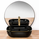 Opzetwastafel Rea Belinda Black Gold Edge - View 2