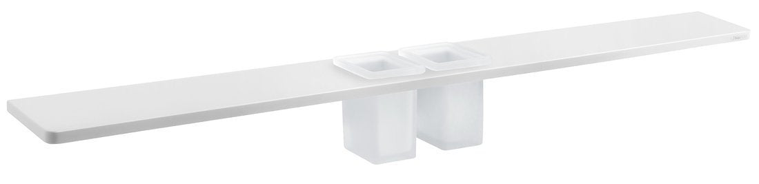 Abeline Rockstone Solid Surface Planchet Met 2 Bekers Wit Mat 100x10 Cm