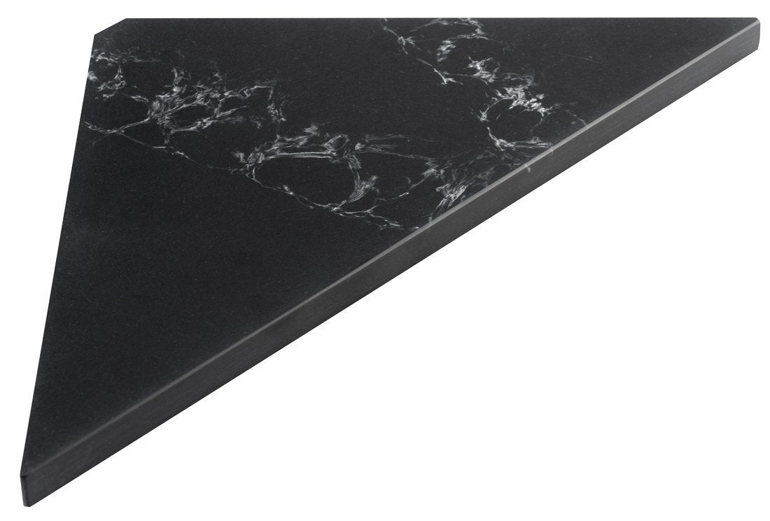 Abeline Rockstone Solid Surface Hoekplanchet Zwart Attica 25x25 Cm