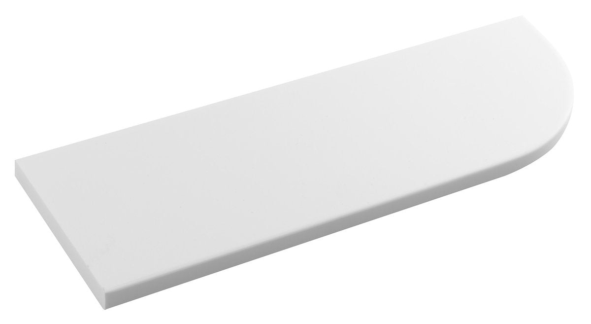 Abeline Rockstone Solid Surface Hoekplanchet Ronde Hoek Wit Mat 30x10 Cm