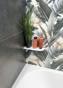 Abeline Rockstone Solid Surface Hoekplanchet Wit Mat 20x20 Cm - Sfeerbeeld