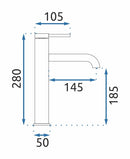 Wastafelkraan Rea Spot Gold High - View 4