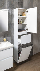 Kolomkast Altair met Wasmand 40x31x184 Wit Rechts
