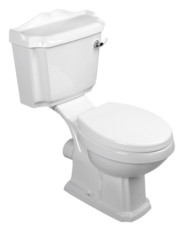 Aqualine Antik Retro Duoblok Staand Toilet Met Zitting PK Aansluiting