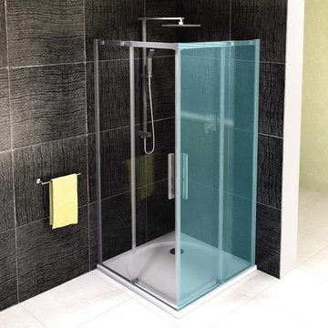Altis Nis Schuifdeur 980-1000mm, Helder Glas, Chroom profiel