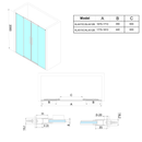Altis Nis Schuifdeur 1670-1710mm, Helder Glas, mat Zwart Profiel