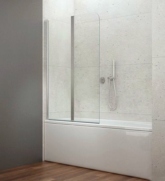 Aqualine Badscherm Wila 900x1400 Mm Chroom Helder Glas afbeelding 1