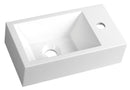 Amarok Toiletfontein Gegoten Marmer 40x22cm Rechts Wit - Afbeelding 1