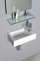 Amarok Toiletfontein Gegoten Marmer 40x22cm Rechts Wit - Afbeelding 8