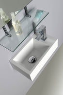 Amarok Toiletfontein Gegoten Marmer 40x22cm Rechts Wit - Afbeelding 9