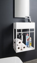 Amarok Toiletfontein Gegoten Marmer 40x22cm Rechts Wit - Afbeelding 4