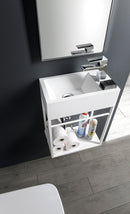 Amarok Toiletfontein Gegoten Marmer 40x22cm Rechts Wit - Afbeelding 5