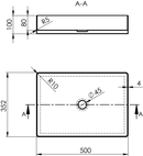 AURUM Roestvrijstalen Wastafel 50x35 cm Met Afvoer Mat Goud