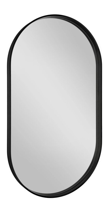 Avona Ovale Spiegel In Aluminium Frame 40 X 70 Cm Mat Zwart